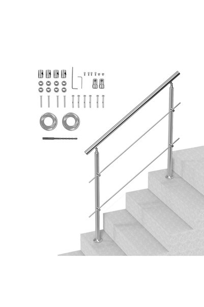 VEVOR Outdoor stair handrail, Product dimensions: 1200 x 104 x 1060 mm, Main ...