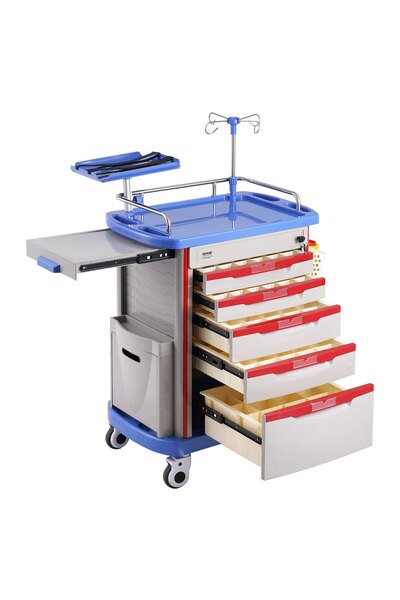 VEVOR Lab carts, Maximum load: 200 kg, Product dimensions: (35.4-46.8) x 23.2...