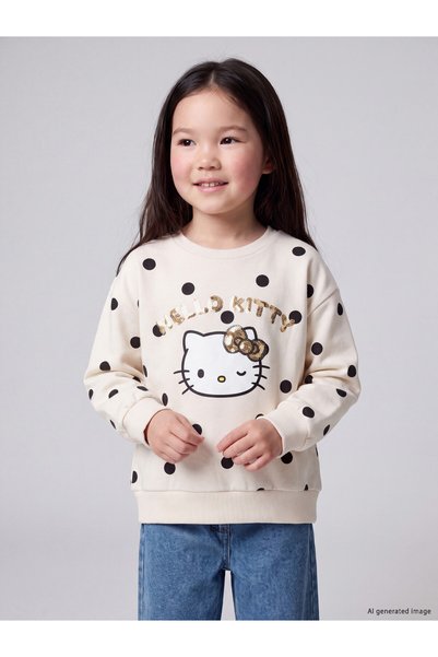 LC Waikiki Peak New Season Ecru Girls' Sweatshirt