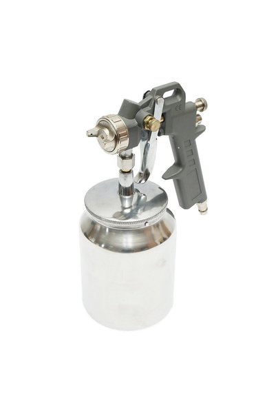 WISDOM Pistol de vopsit cu aer comprimat, vas inferior, inox, 3 bar, 1 L, 1.5...