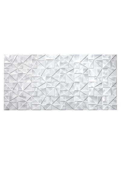 WISDOM Panou decorativ, PVC, model marmura 3D, abstract, nuante gri, 96x48.5 cm