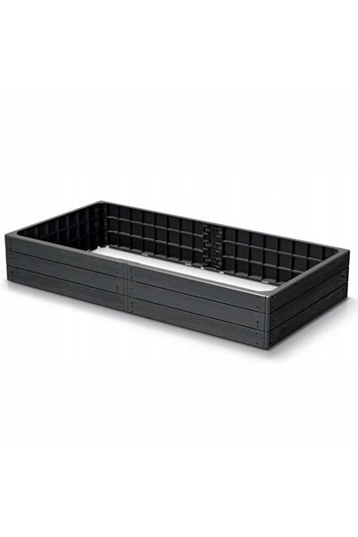 WISDOM Pat/strat inaltat pentru flori, legume, din plastic, efect lemn, antra...