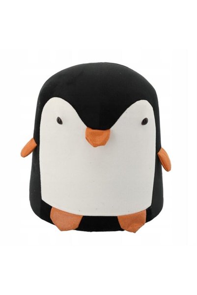 WISDOM Taburet pentru copii, model pinguin, textil, lemn, negru si alb, max 5...
