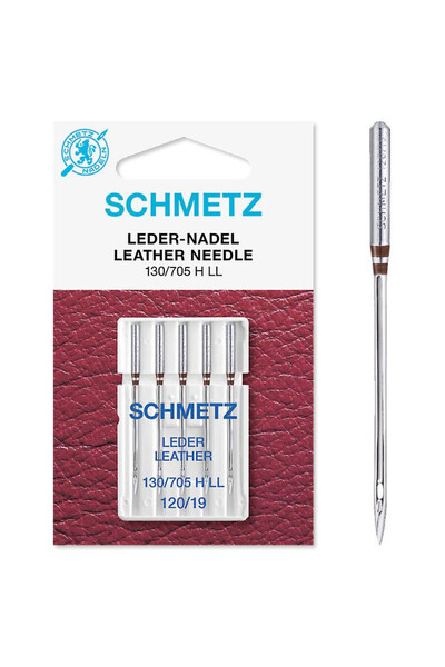 SCHMETZ Set 5 ace piele Schmetz, finete ac 120, pentru masina de cusut, siste...