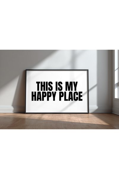 KEYFHOME «This Is My Happy Place» – Πόστερ με μαύρο πλαίσιο από MDF, διακοσμη...