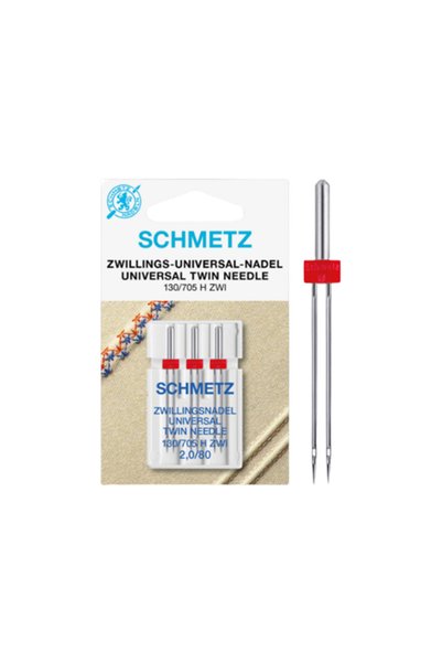 SCHMETZ Set 3 ace duble Schmetz, finete 80, cu distanta 2 mm intre ace
