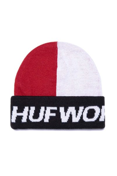 HUF STREET BLOCK BEANIE BN00107-RDWHT Πολύχρωμο