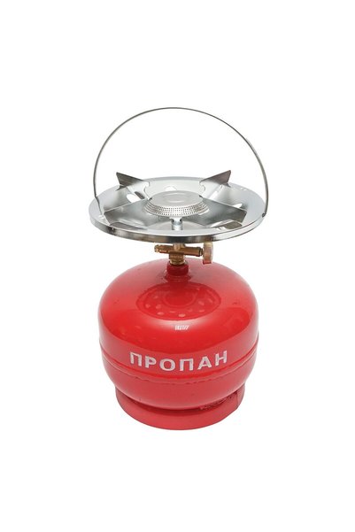 WISDOM Aragaz camping, portabil, un arzator, cu butelie, GPL, 2 kg