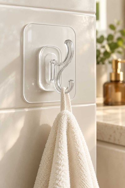 ORSA HOME Şeffaf Kendinden Yapışkanlı Güçlü Sağlam Kancalı Askı Aparatı 050
