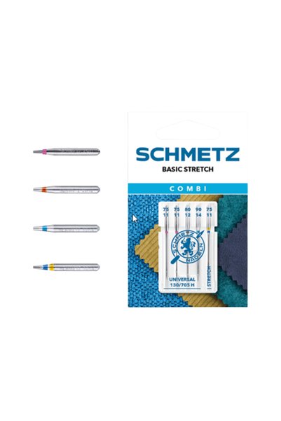 SCHMETZ Set de 5 ace Combi Stretch Schmetz, 4 x Universal, 1 x Stretch