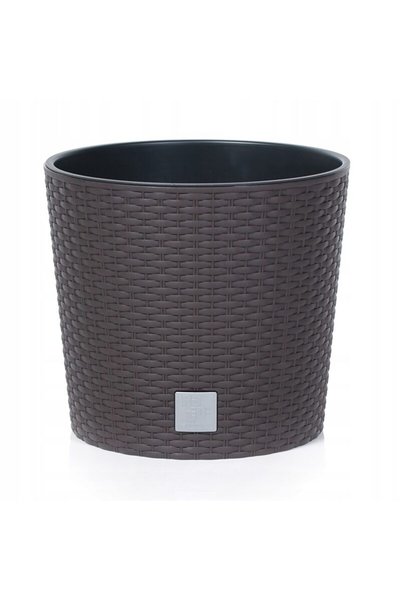 WISDOM Ghiveci decorativ de flori, Prosperplast, Rato Round, rotund, maro, im...