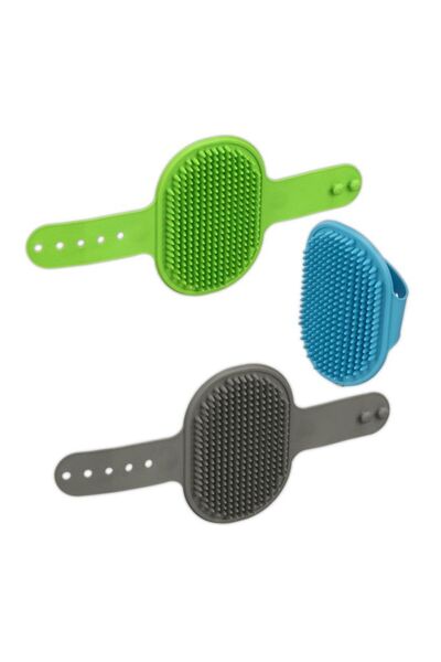 Relaxdays Massage Brush Dog & Cat Set of 3