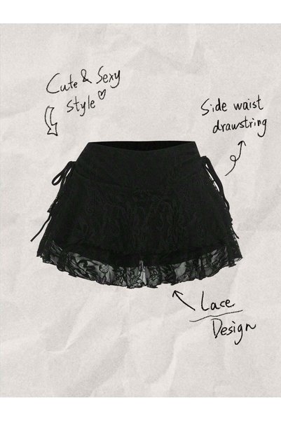 Sheya Fustă pantalon, negru