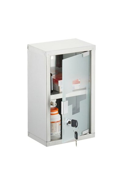 Relaxdays Dulap pentru medicamente cu sticlă mată