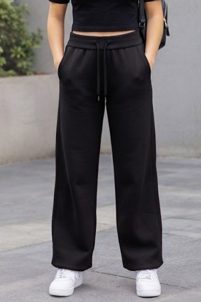 QBZ WIDE-WAISTED BELL-BOTTOM PANTS