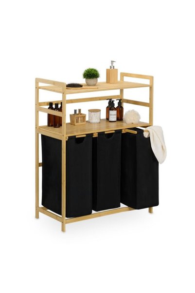 Relaxdays Laundry Basket Rack with 2 Shelves