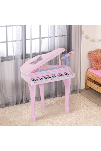 Growing Little Minds Pian electronic pentru copii, cu 37 de clape, Roz