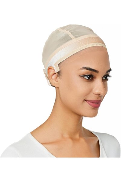 SYOSI Wig Grip Cap with Velvet Band, Beige Lace Adjustable Non-Slip Wig Cap f...