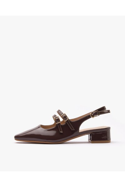 CLARIOS Women's Low-Heeled Shiny Shoes