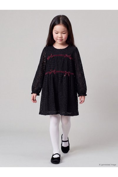LC Waikiki Trendy Picks from Kübra Butik: Girls' Lace Dress with Bow Detail