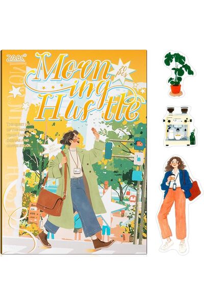 Generic Vintage Journaling Stickers, 20 Sheets PET Scrapbook Supplies, Pre-Cu...