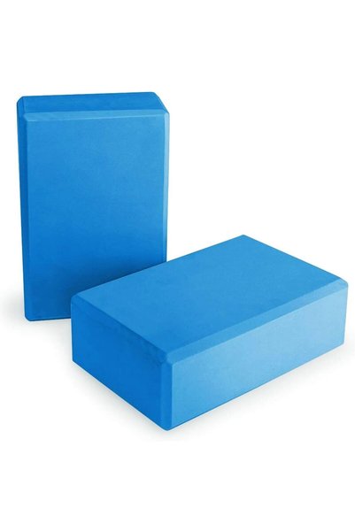 Generic مجموعة من قطعتين من كتل اليوغا، كتل يوغا مانعة للانزلاق مصنوعة من الإ...