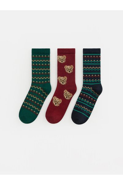 LC Waikiki Trendy Picks from Kübra Butik: Set of 3 Embroidered Boys' Socks