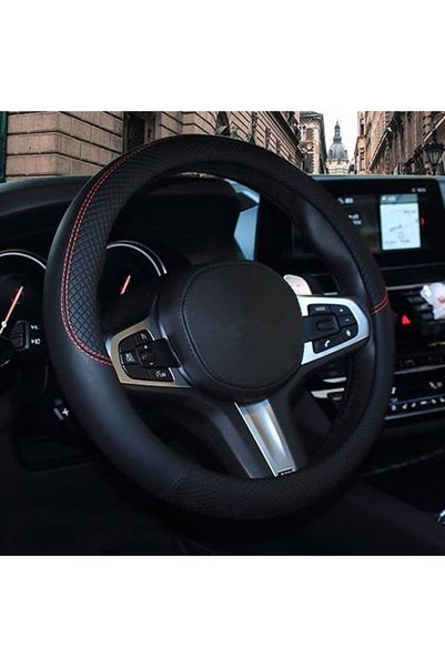 Generic Car Steering Wheel Cover, Leather, Universal 15 Inch Fit, Anti-Slip &...