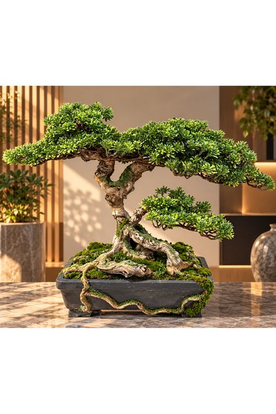 Genel Markalar EL YAPIMI DEKORATİF BONSAİ YAPAY AĞAÇ 80 CM