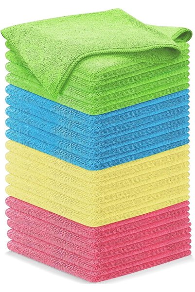 Generic Microfiber Cleaning Cloth, 20 Pack Cleaning Rags with 4 Color Assorte...