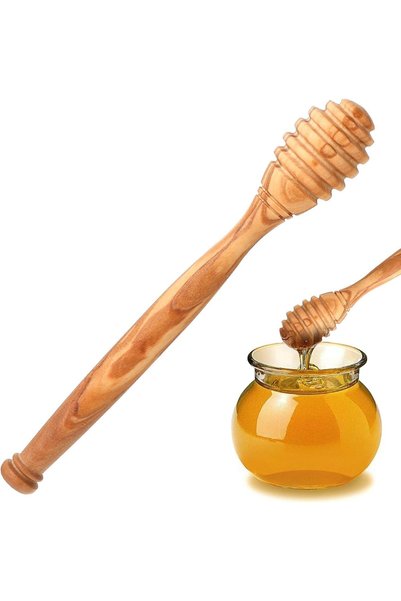Generic عصا خشبية للعسل، ملعقة عسل متينة لا تسقط قطرات العسل، للشاي والقهوة و...