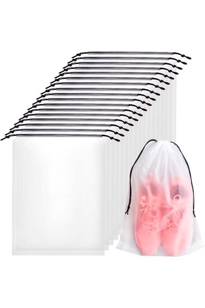 Generic 50 Pcs Translucent Travel Shoe Bags,Large Clear Shoe Bags for Storage...