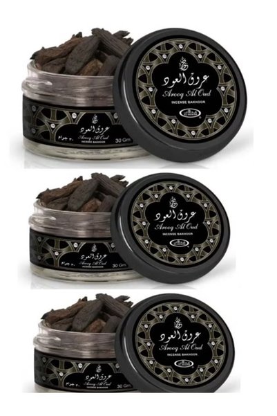 Al Rehab بخور عروق العود 30 جرام * 3 علب