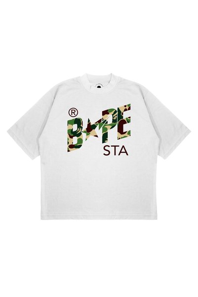 TRAGEDY تيشيرت Bape 1st '26 مطبوع، مقاس أوفر سايز، مناسب للجنسين، قصة مستطيلة...