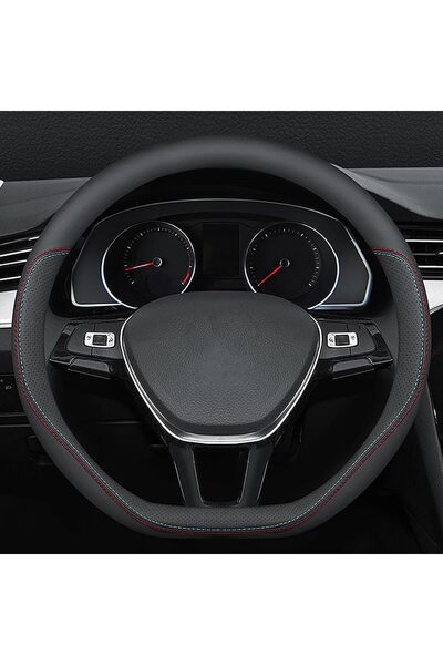 Generic Latest Nappa Leather car Steering Wheel Cover, Stylish Non-Slip Leath...