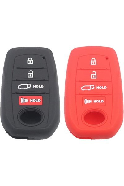 Generic 2pcs 4 Buttons Silicone Rubber Remote Smart Key Fob Case Cover Protec...