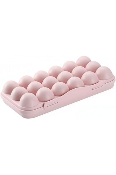 Generic حاوية تخزين البيض — صينية بيض بلاستيكية قابلة للتكديس مكونة من قطعتين...