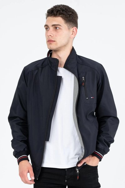 Bonesti Navy Blue, Lined, Waterproof and Windproof Transitional Coat/Raincoat
