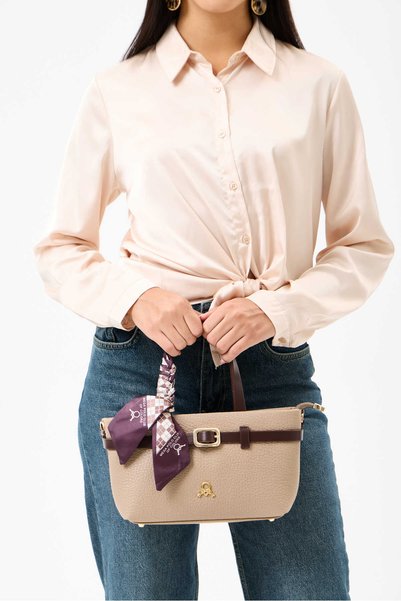 MEGA BAG حقيبة يد وكتف وشاح نسائية