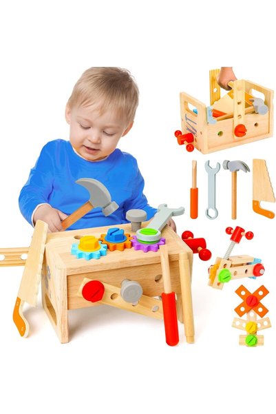 Generic 29Pcs Wooden Tool Set for Kids Age 2-5 | Educational STEM Montessori ...