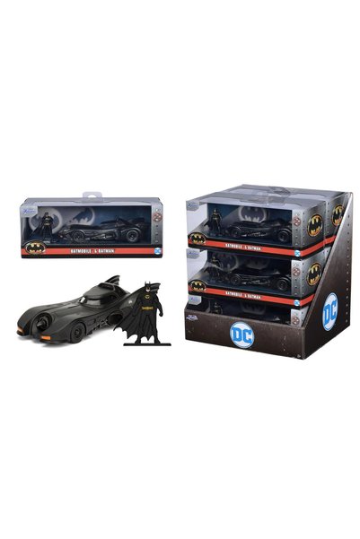 Jada Toys JADA DC SET FIGURINA BATMAN SI MASINUTA METALICA BATMOBILE SCARA 1 ...