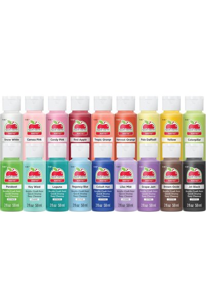 Generic Acrylic Paint Set, PROMOTCK 18 (2 fl oz/59 ml) Assorted Matte Finish ...