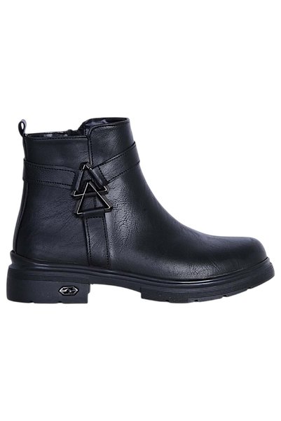 Scarletta M-466 Black Leather Winter Women's Boots Shoes