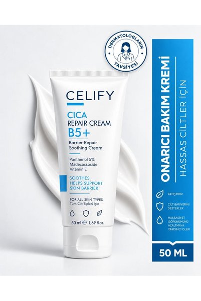 CELIFY Cica Repair Cream B5+ Tahriş Olmuş Ciltlere Yatıştırıcı ve Bariyer Ona...