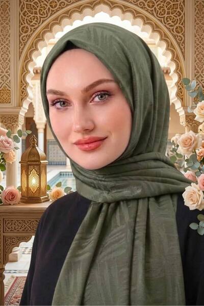 ALDAIYR Lyocell Naia Square Monogram Ayrobin Jacquard Shawl
