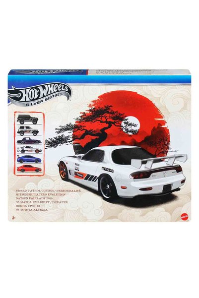 HOT WHEELS Silver Series 1:64 Japon Temalı 6'lı Araba Seti JLB23