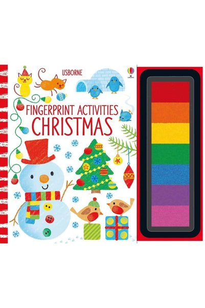 Usborne Activități de Crăciun cu amprente - Carte de Crăciun cu pictat cu deg...