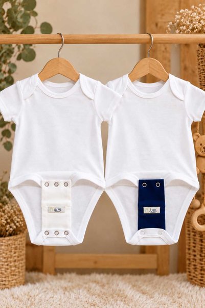 krm kerem bebe Body Extension Device with 2 Snaps and 3 Snaps (8.5mm)