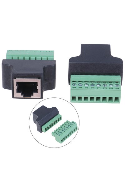 Choice RJ45 To Screw Terminal Adaptor Rj45 Female To 8 Pin Connector For CCTV...