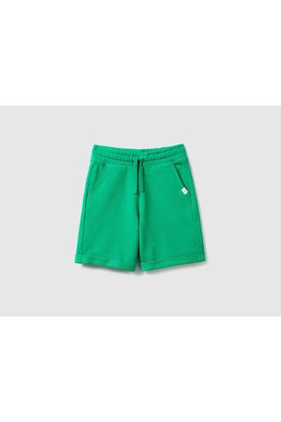 United Colors of Benetton Kids' Pure Cotton Bermuda Shorts with Drawstring
